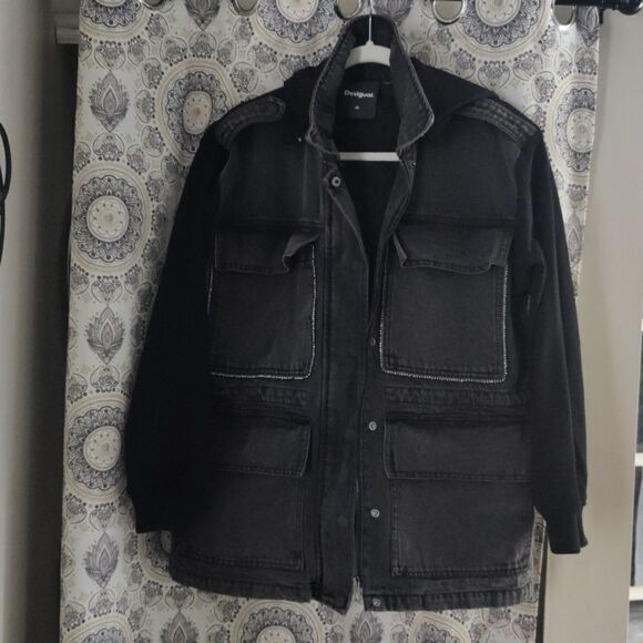 NWOT Desigual 2 in 1 jacket with hood - Picture 2 of 8